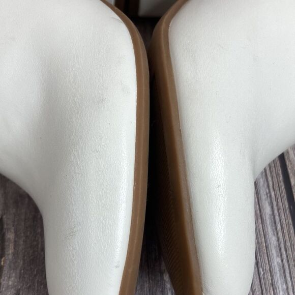 BAR III Gatlin White Block-Heel Booties 5M - Picture 6 of 15